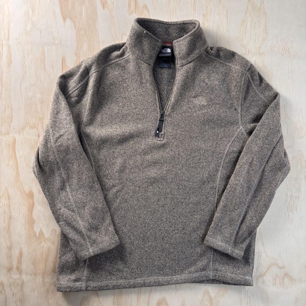 The‎ North Face Sweater Mens XL Heather Gray 1/4 Zip Fleece Pullover Outdoor